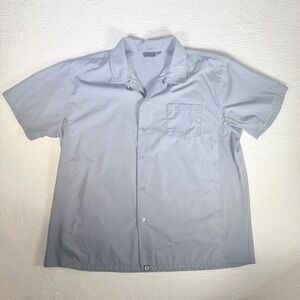 Chef Works Gray Short Sleeve Button Up 2XL Professional Kitchen‎ Culinary Cook